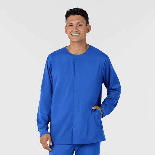 Wink Scrubs Men's Men’s Warm-Up Scrub Jacket Royal Blue | scrub-supply.com