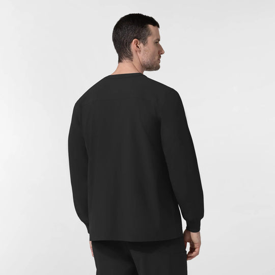 Wink Scrubs Unisex Warm-Up Scrub Jacket Black | scrub-supply.com
