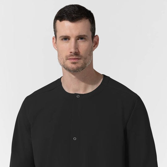 Wink Scrubs Unisex Warm-Up Scrub Jacket Black | scrub-supply.com