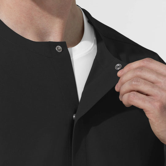 Wink Scrubs Unisex Warm-Up Scrub Jacket Black | scrub-supply.com