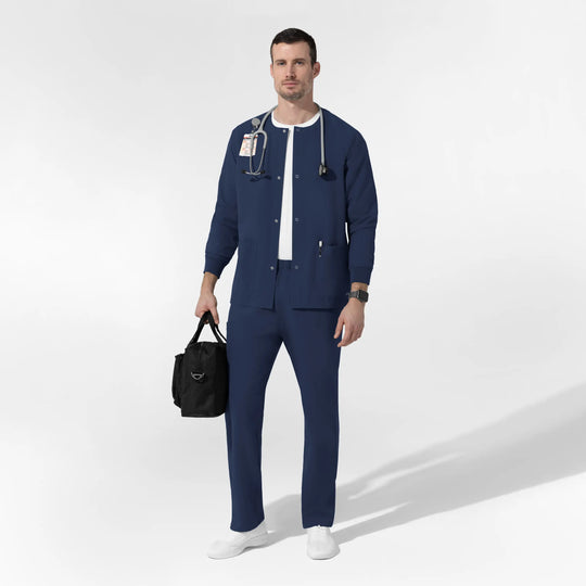 Wink Scrubs Unisex Warm-Up Scrub Jacket Navy | scrub-supply.com