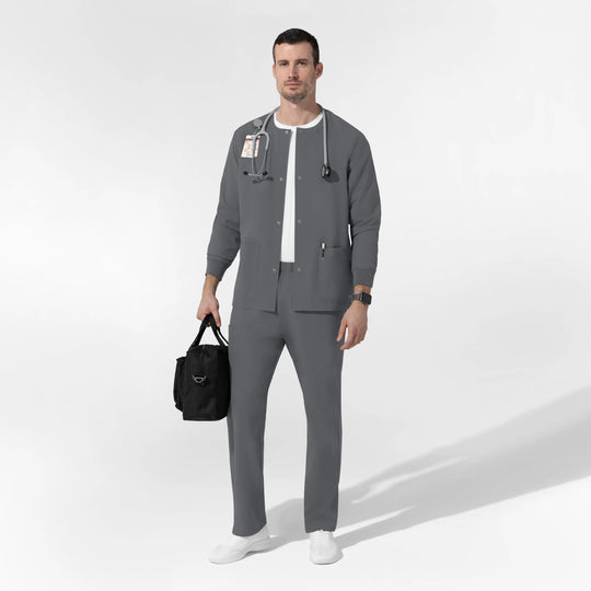 Wink Scrubs Unisex Warm-Up Scrub Jacket Pewter | scrub-supply.com