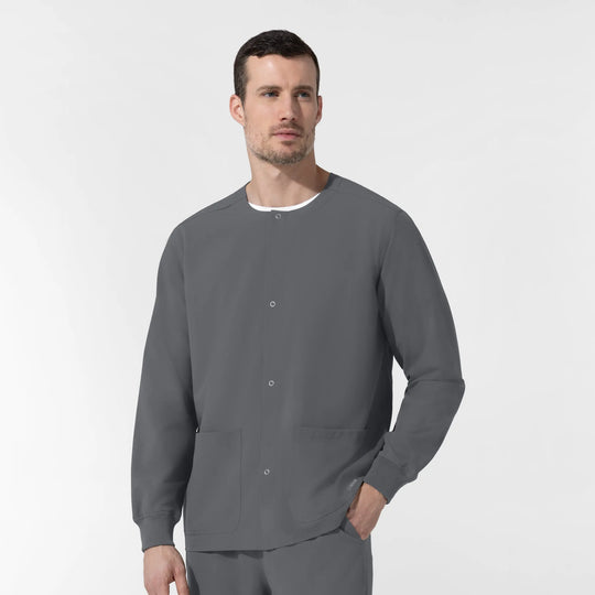 Wink Scrubs Unisex Warm-Up Scrub Jacket Pewter | scrub-supply.com