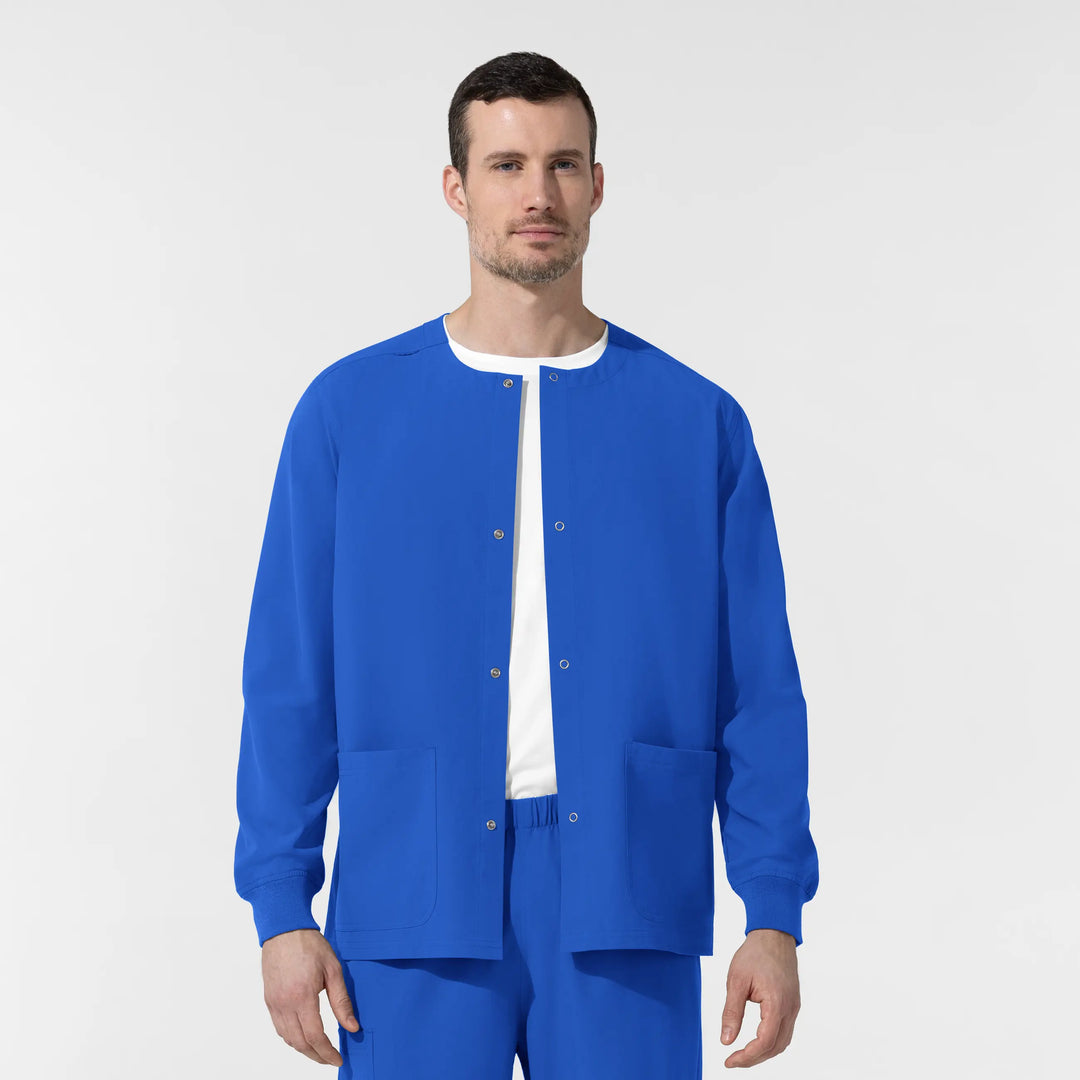 Wink Scrubs Unisex Warm-Up Scrub Jacket Royal Blue | scrub-supply.com