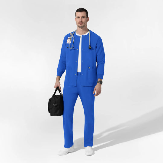 Wink Scrubs Unisex Warm-Up Scrub Jacket Royal Blue | scrub-supply.com