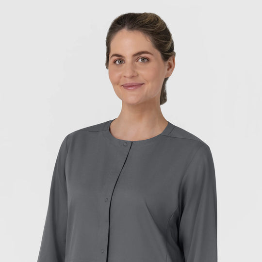 Wink Scrubs Women's Women’s Warm-Up Scrub Jacket Pewter | scrub-supply.com