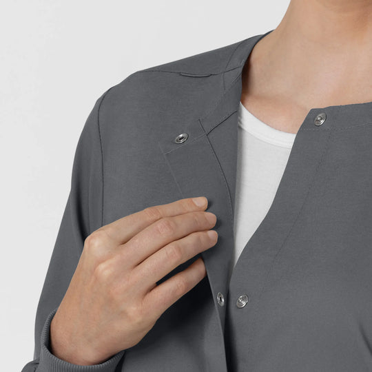 Wink Scrubs Women's Women’s Warm-Up Scrub Jacket Pewter | scrub-supply.com