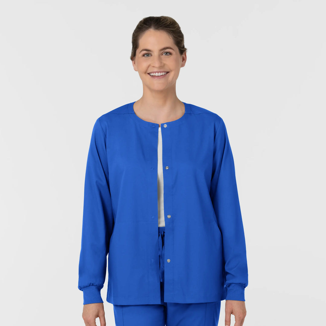 Wink Scrubs Women's Women’s Warm-Up Scrub Jacket Royal Blue | scrub-supply.com