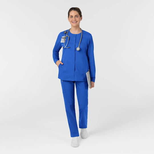 Wink Scrubs Women's Women’s Warm-Up Scrub Jacket Royal Blue | scrub-supply.com