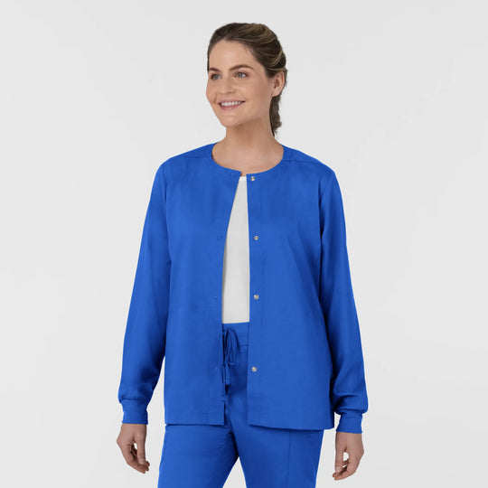 Wink Scrubs Women's Women’s Warm-Up Scrub Jacket Royal Blue | scrub-supply.com