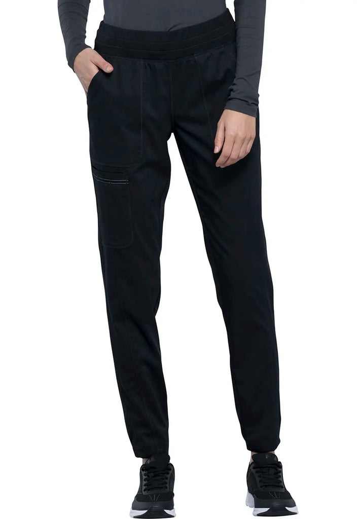 Cherokee Scrubs Women's Natural Rise Jogger Black | scrub-supply.com