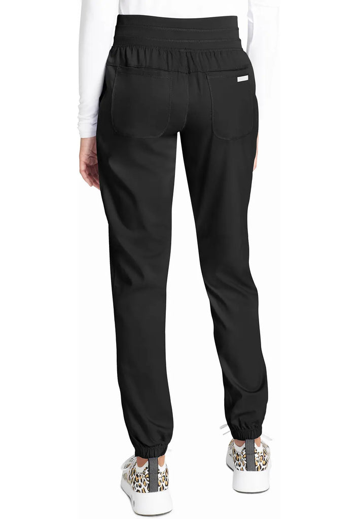 Cherokee Scrubs Women's Natural Rise Jogger Black | scrub-supply.com