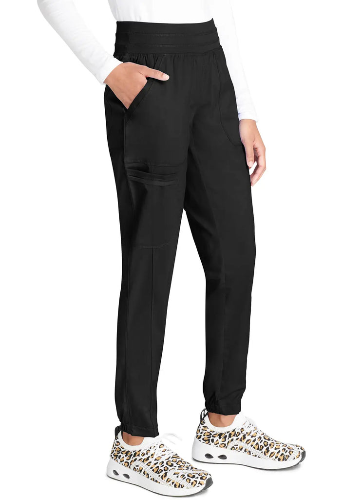 Cherokee Scrubs Women's Natural Rise Jogger Black | scrub-supply.com