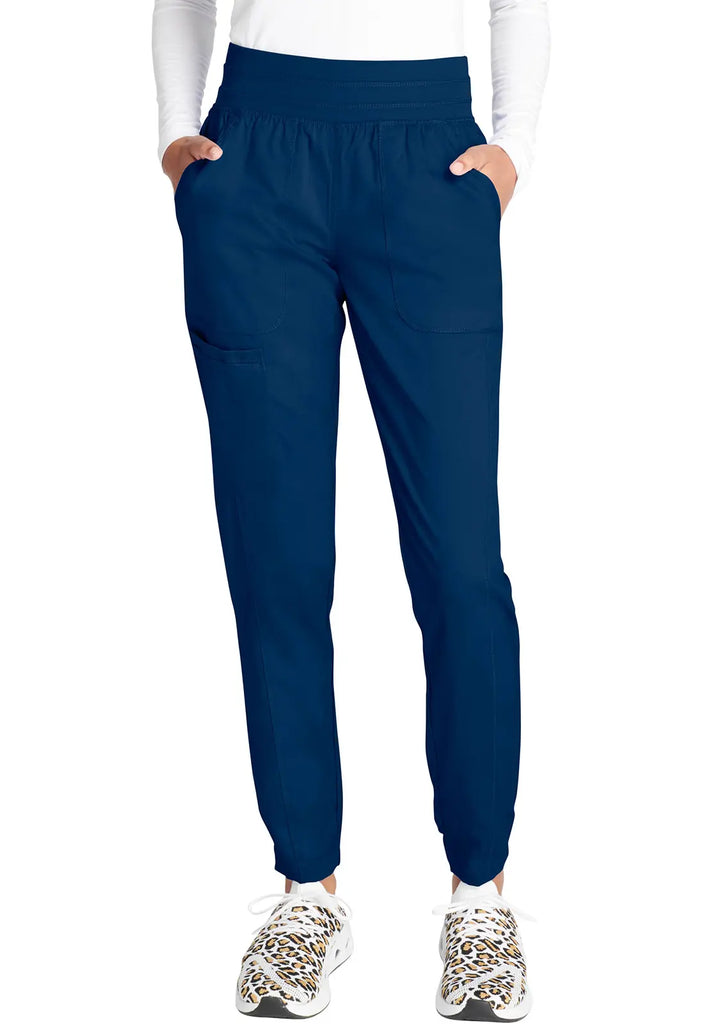 Cherokee Scrubs Women's Natural Rise Jogger Navy | scrub-supply.com