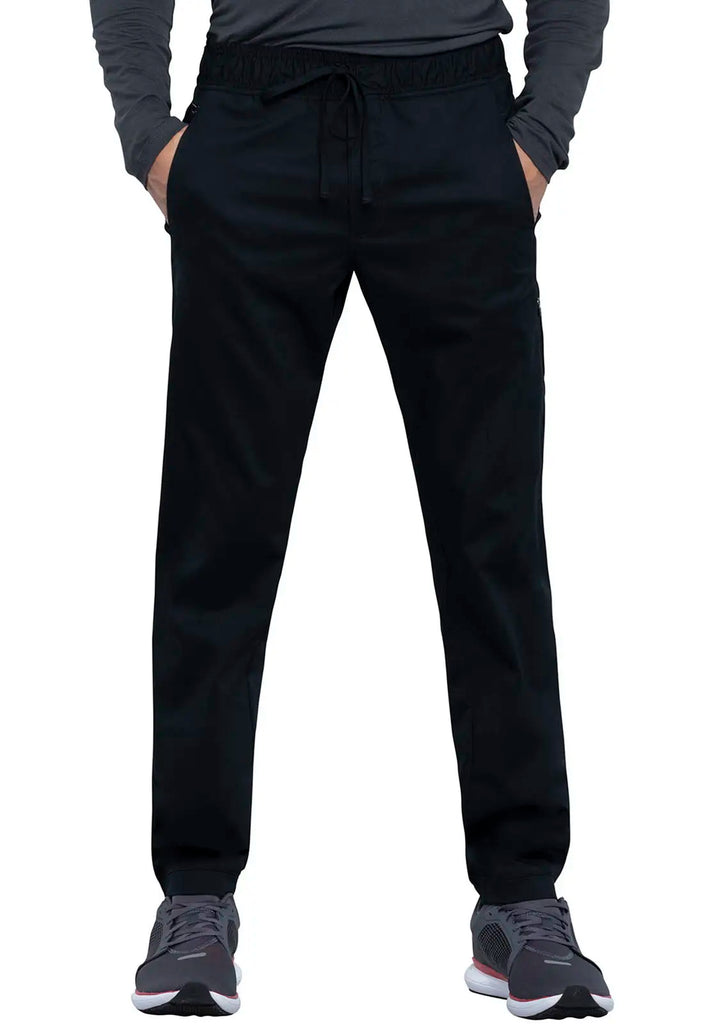 Cherokee Scrubs Men's Natural Rise Jogger Black | scrub-supply.com