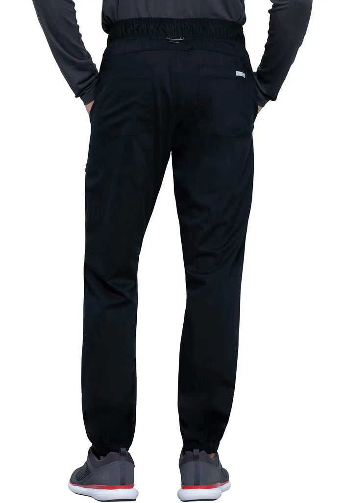 Cherokee Scrubs Men's Natural Rise Jogger Black | scrub-supply.com