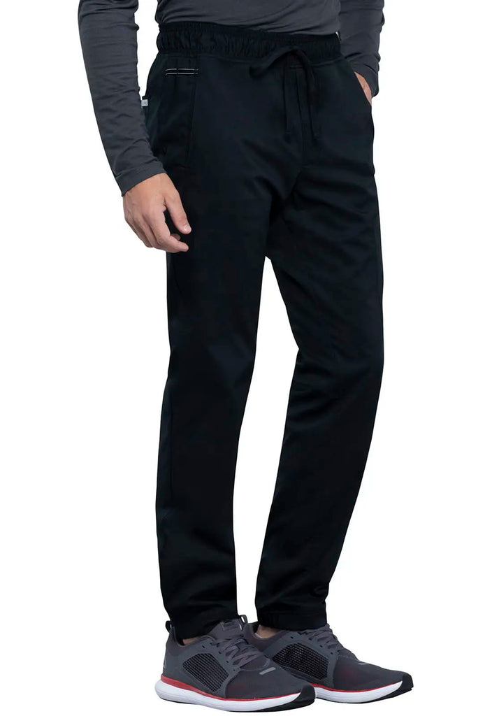 Cherokee Scrubs Men's Natural Rise Jogger Black | scrub-supply.com