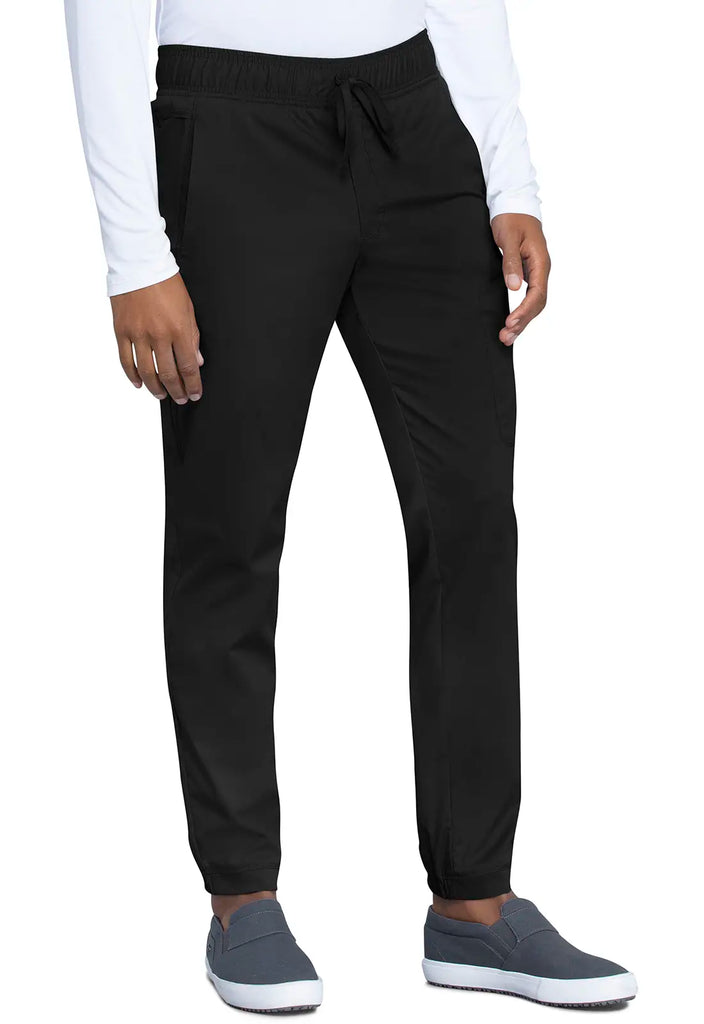 Cherokee Scrubs Men's Natural Rise Jogger Black | scrub-supply.com