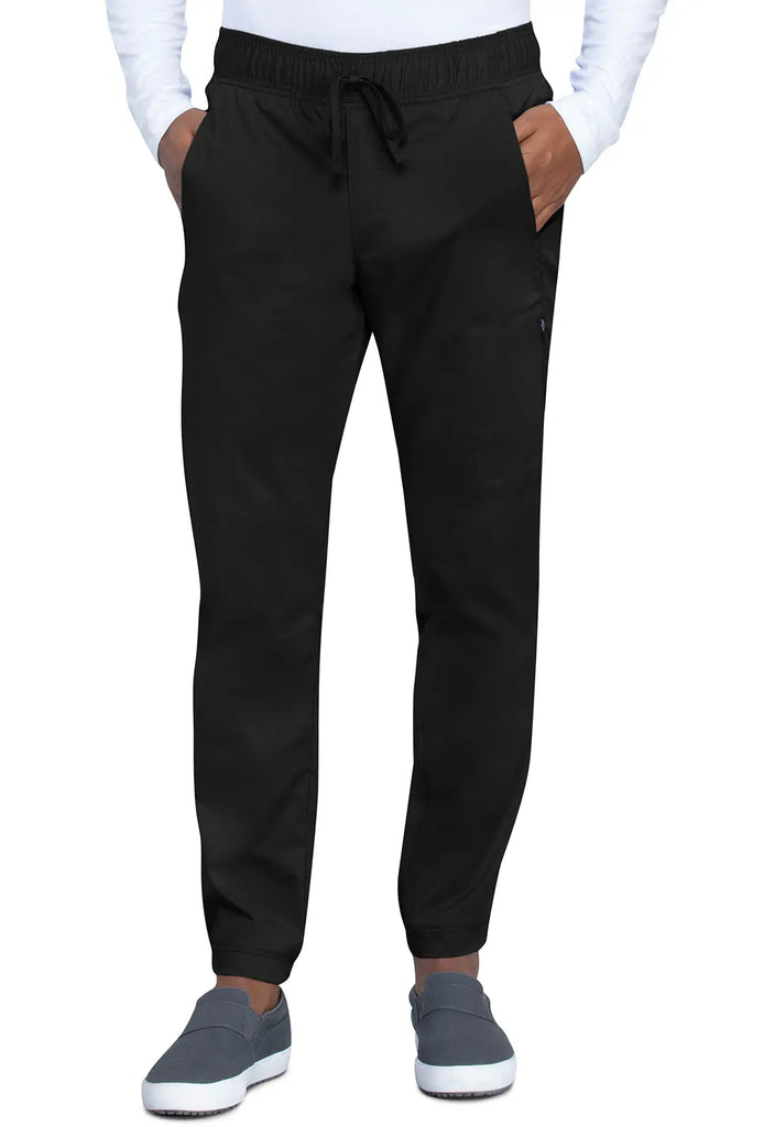 Cherokee Scrubs Men's Natural Rise Jogger Black | scrub-supply.com