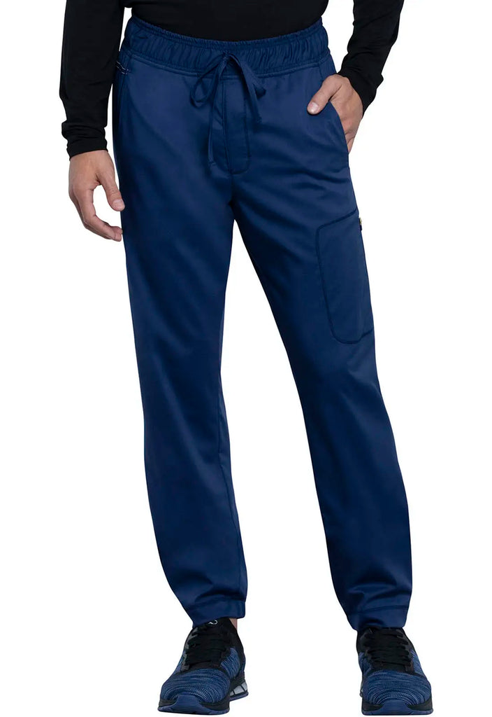 Cherokee Scrubs Men's Natural Rise Jogger Navy | scrub-supply.com