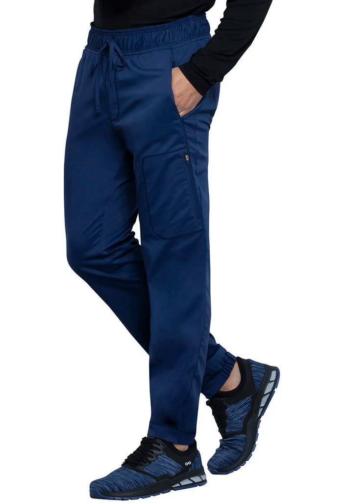 Cherokee Scrubs Men's Natural Rise Jogger Navy | scrub-supply.com