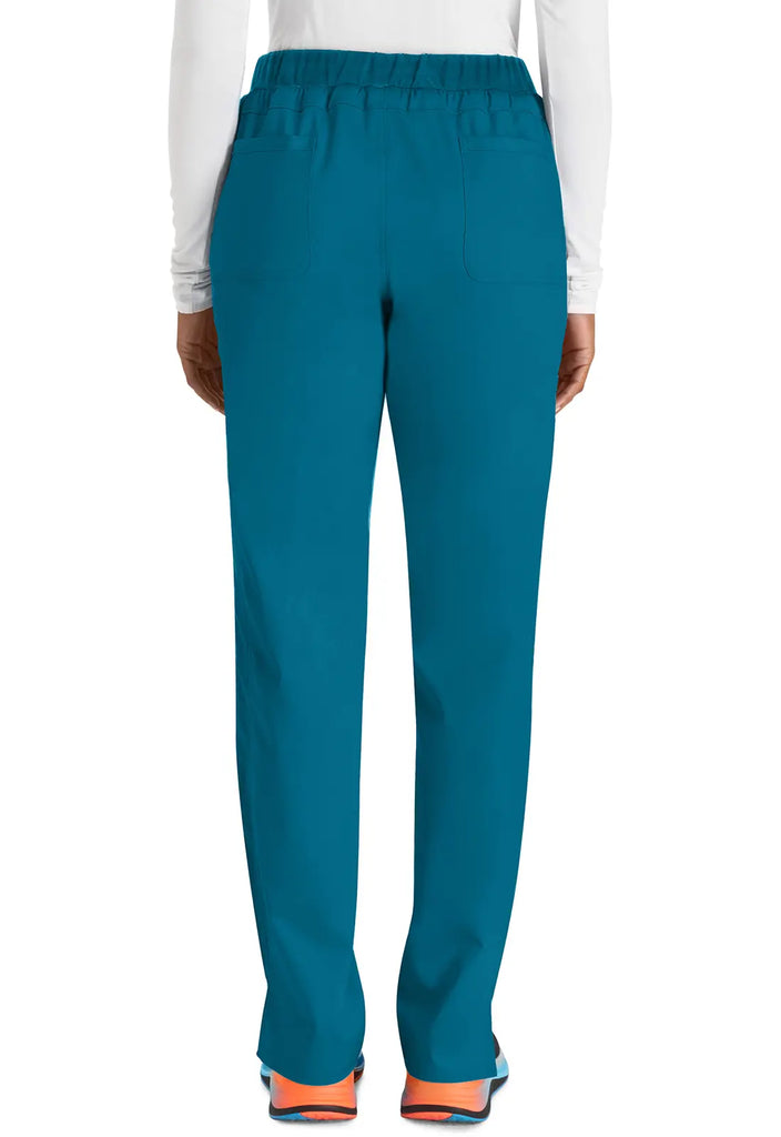 Cherokee Scrubs Women's Mid Rise Tapered Leg Drawstring Pant Caribbean Blue | scrub-supply.com