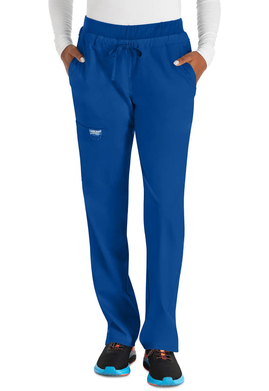 Cherokee Scrubs Women's Mid Rise Tapered Leg Drawstring Pant Galaxy Blue | scrub-supply.com
