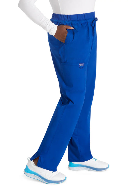 Cherokee Scrubs Women's Mid Rise Tapered Leg Drawstring Pant Galaxy Blue | scrub-supply.com