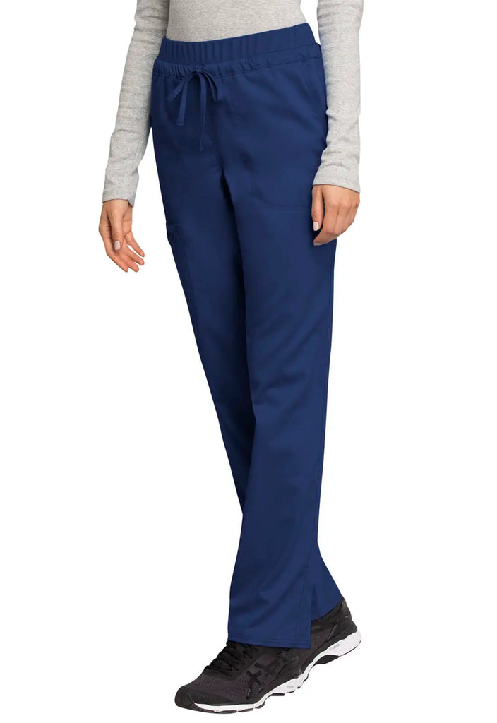 Cherokee Scrubs Women's Mid Rise Tapered Leg Drawstring Pant Navy | scrub-supply.com