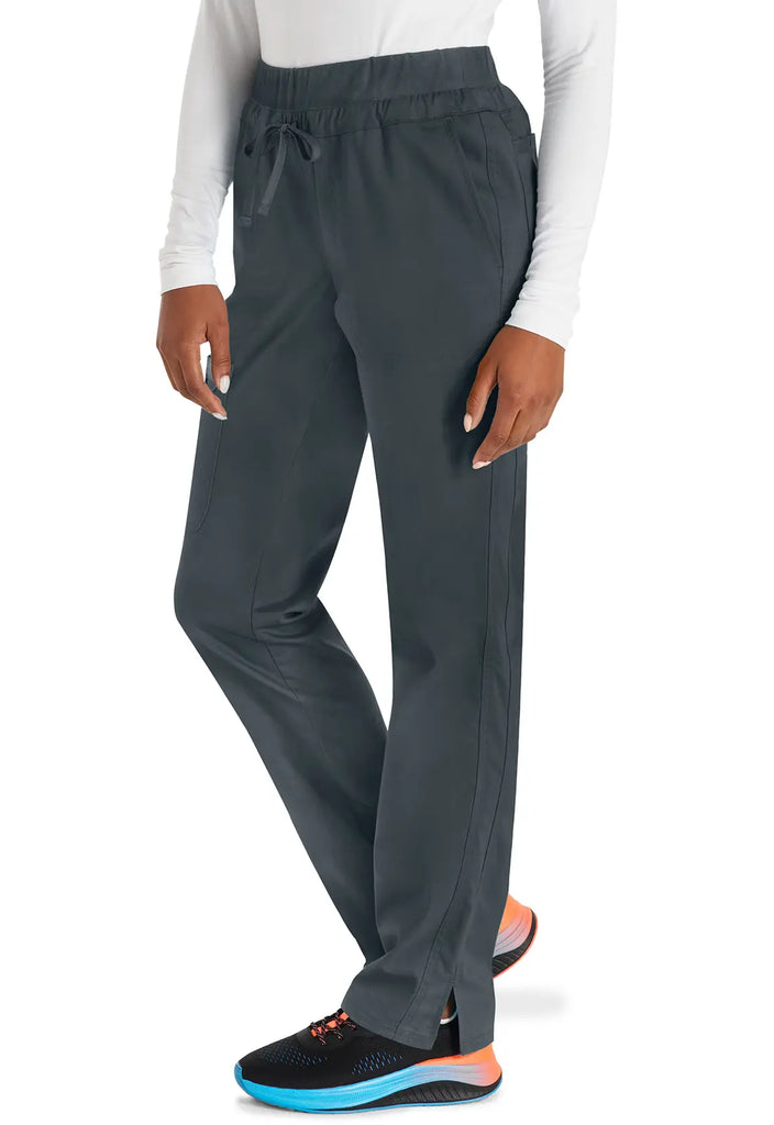 Cherokee Scrubs Women's Mid Rise Tapered Leg Drawstring Pant Pewter | scrub-supply.com