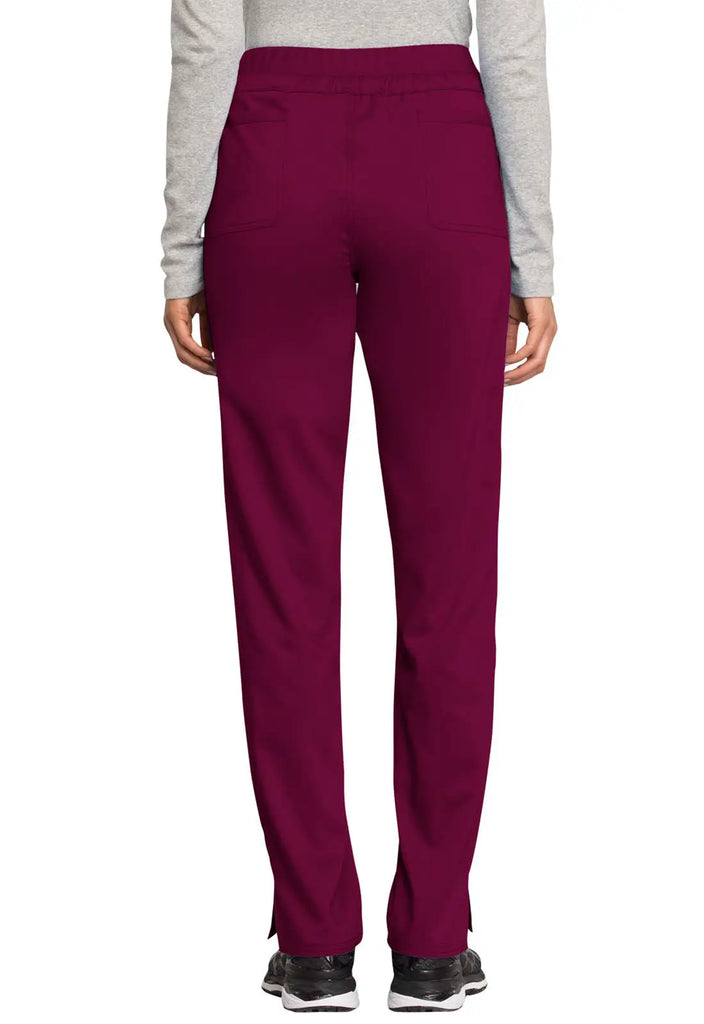 Cherokee Scrubs Women's Mid Rise Tapered Leg Drawstring Pant Wine | scrub-supply.com