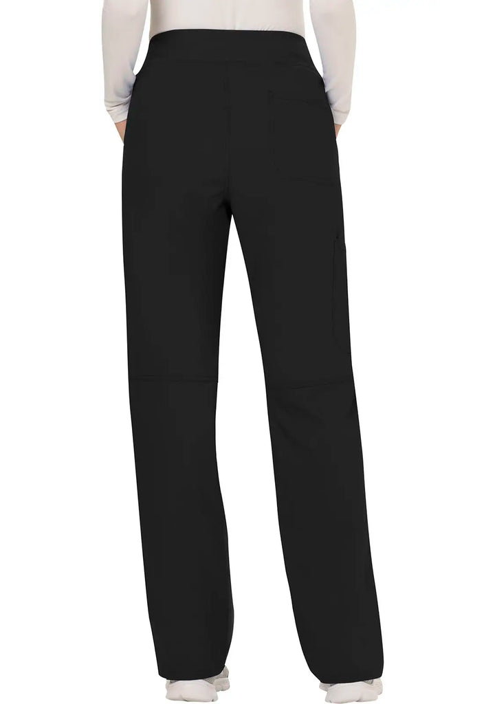 Cherokee Scrubs Mid Rise Straight Leg Pull-on Pant Black | scrub-supply.com