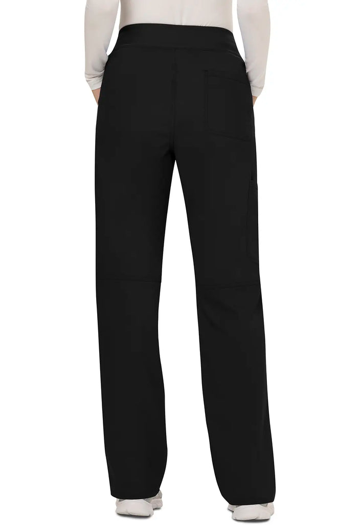 Cherokee Scrubs Women's Mid Rise Straight Leg Pull-on Pant Black | scrub-supply.com