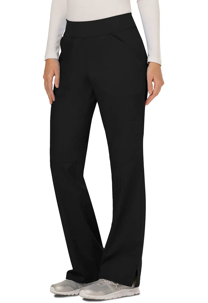 Cherokee Scrubs Women's Mid Rise Straight Leg Pull-on Pant Black | scrub-supply.com