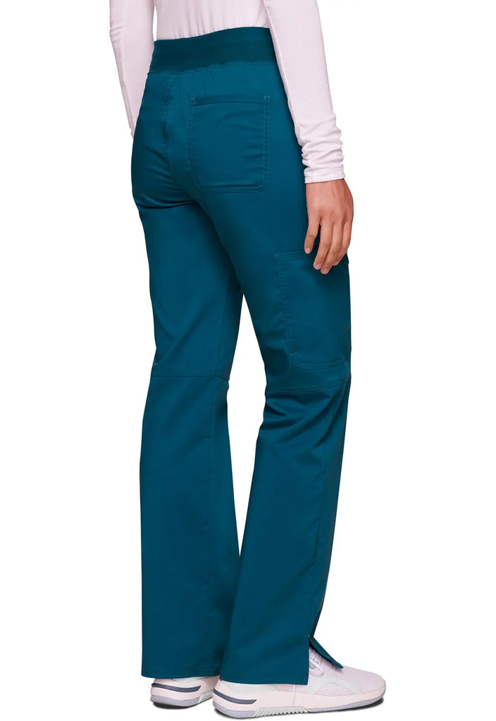 Cherokee Scrubs Women's Mid Rise Straight Leg Pull-on Pant Caribbean Blue | scrub-supply.com