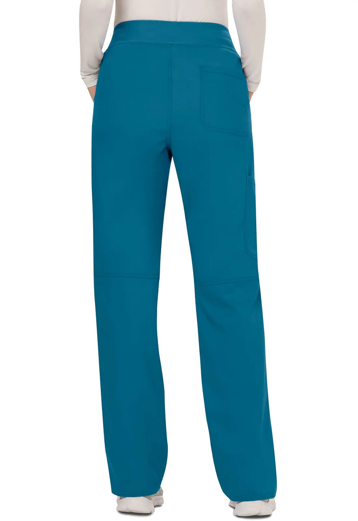 Cherokee Scrubs Women's Mid Rise Straight Leg Pull-on Pant Caribbean Blue | scrub-supply.com