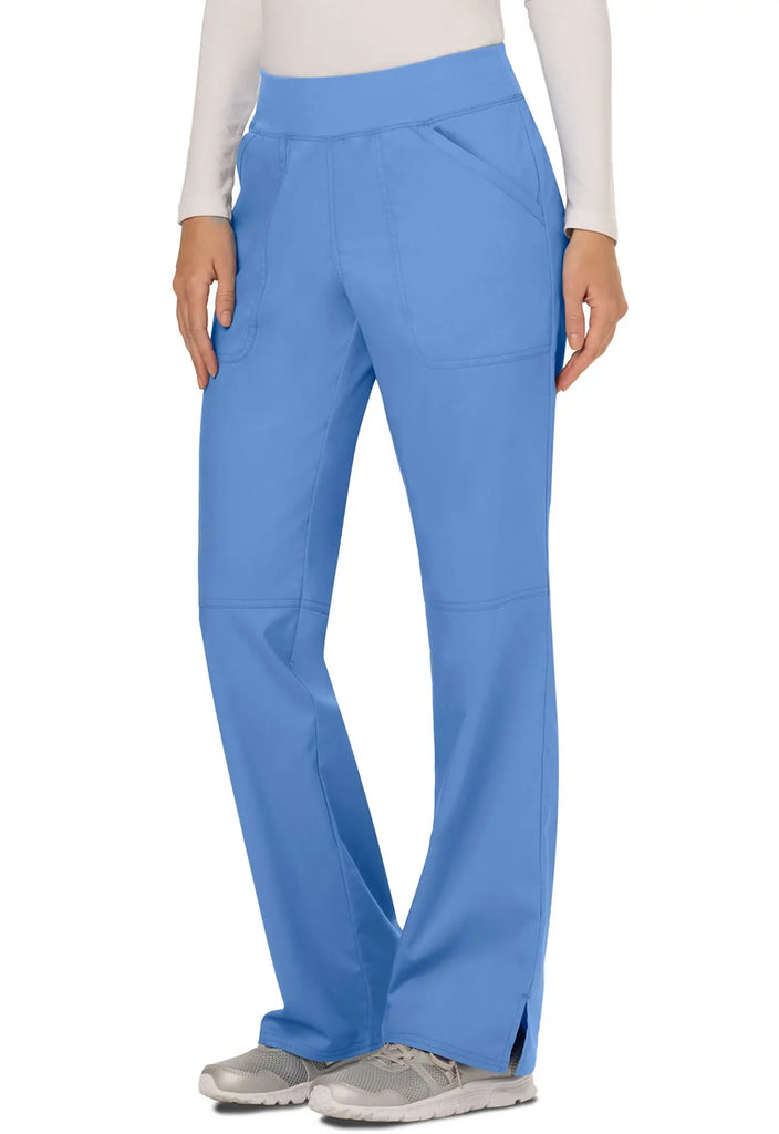 Cherokee Scrubs Women's Mid Rise Straight Leg Pull-on Pant Ceil Blue | scrub-supply.com