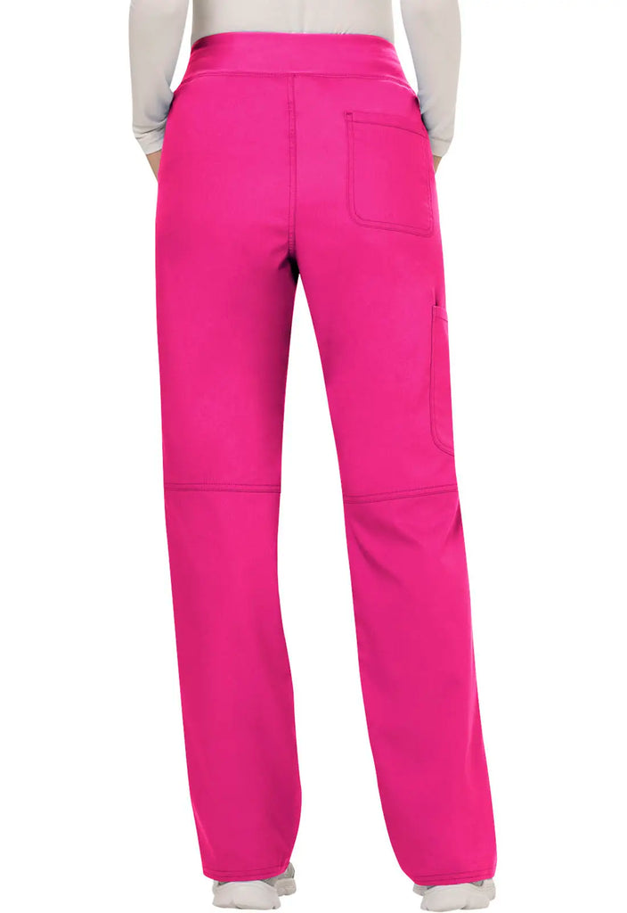 Cherokee Scrubs Women's Mid Rise Straight Leg Pull-on Pant Electric Pink | scrub-supply.com