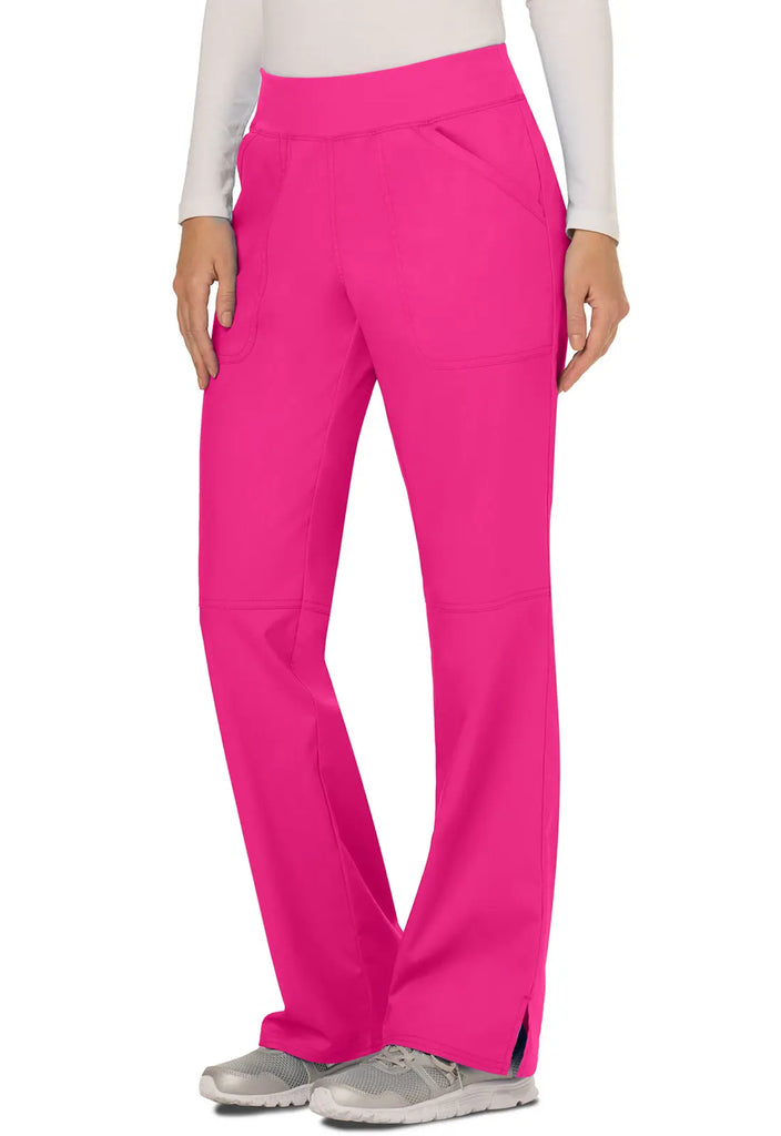 Cherokee Scrubs Women's Mid Rise Straight Leg Pull-on Pant Electric Pink | scrub-supply.com