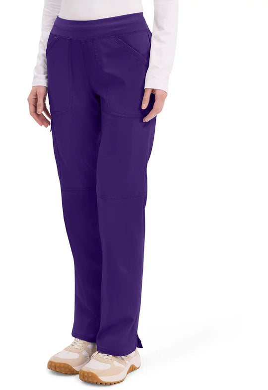Cherokee Scrubs Women's Mid Rise Straight Leg Pull-on Pant Grape | scrub-supply.com