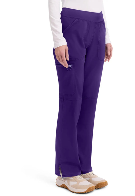 Cherokee Scrubs Women's Mid Rise Straight Leg Pull-on Pant Grape | scrub-supply.com