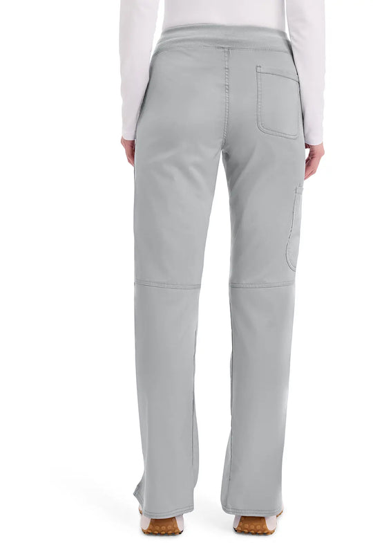 Cherokee Scrubs Women's Mid Rise Straight Leg Pull-on Pant Grey | scrub-supply.com