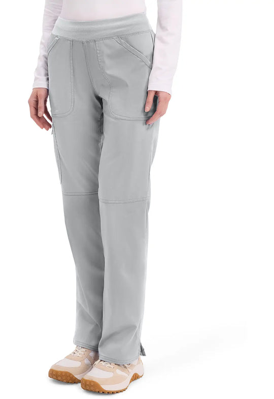 Cherokee Scrubs Women's Mid Rise Straight Leg Pull-on Pant Grey | scrub-supply.com