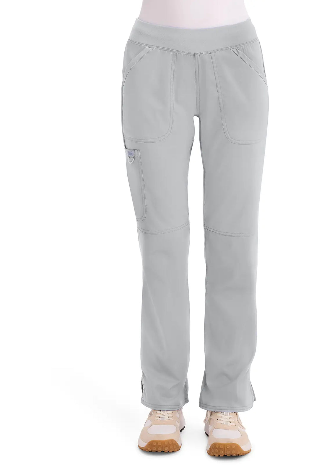 Cherokee Scrubs Women's Mid Rise Straight Leg Pull-on Pant Grey | scrub-supply.com