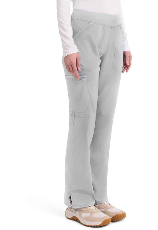 Cherokee Scrubs Women's Mid Rise Straight Leg Pull-on Pant Grey | scrub-supply.com