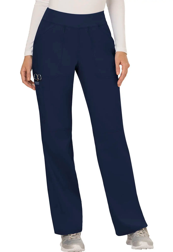 Cherokee Scrubs Women's Mid Rise Straight Leg Pull-on Pant Navy | scrub-supply.com