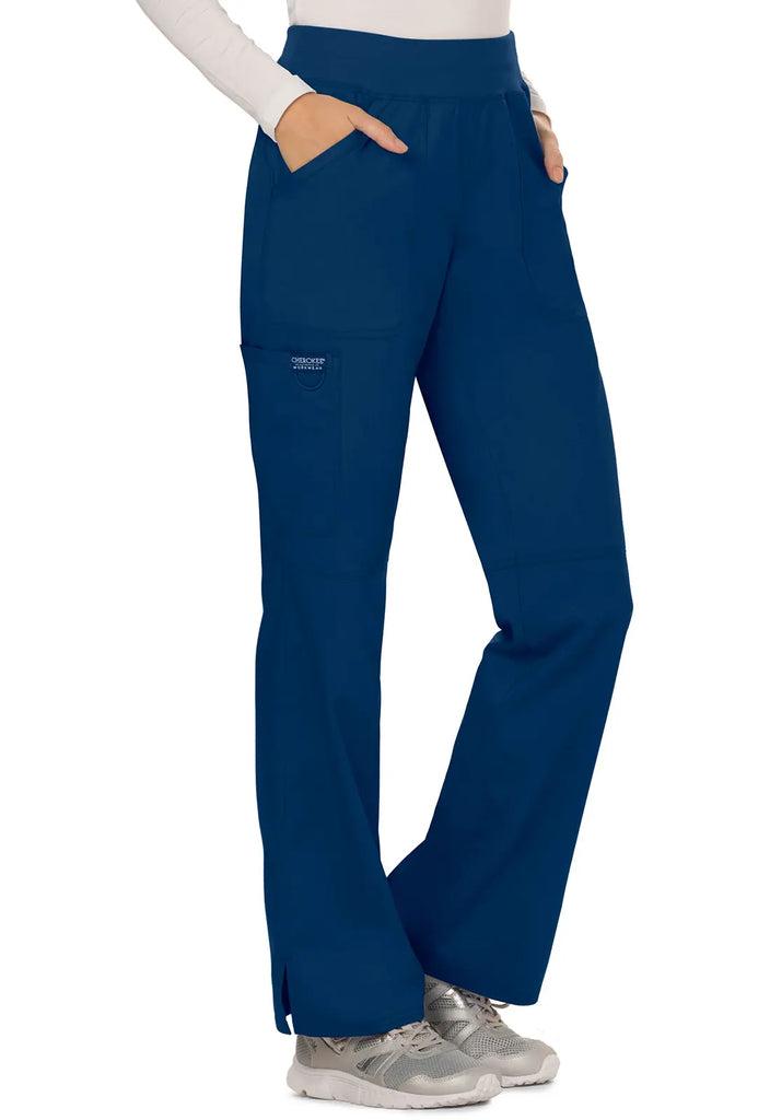 Cherokee Scrubs Women's Mid Rise Straight Leg Pull-on Pant Navy | scrub-supply.com