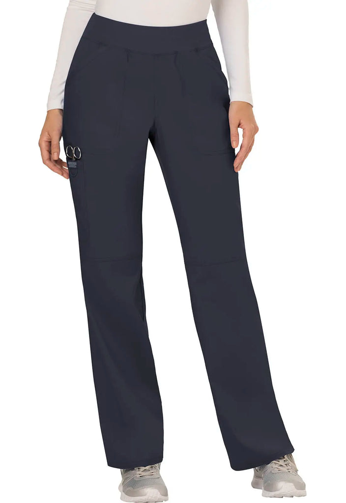 Cherokee Scrubs Mid Rise Straight Leg Pull-on Pant Pewter | scrub-supply.com