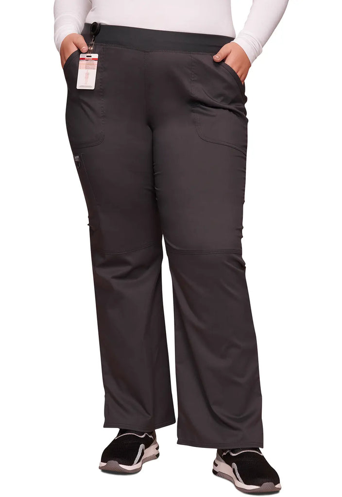 Cherokee Scrubs Mid Rise Straight Leg Pull-on Pant Pewter | scrub-supply.com