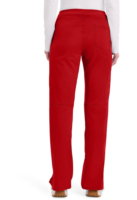 Cherokee Scrubs Women's Mid Rise Straight Leg Pull-on Pant Red | scrub-supply.com